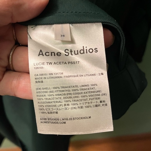 Acne hunter green trench coat - Picture 6 of 9